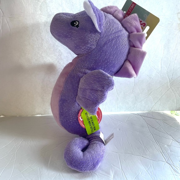 Lot of 2 Plush Dog Toy - Shelly the Seahorse And Orange Goldfish - Picture 6 of 10